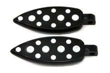 Load image into Gallery viewer, Black Teardrop Style Footpeg Set