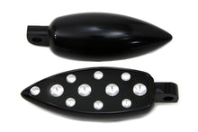 Load image into Gallery viewer, Black Teardrop Style Footpeg Set