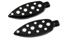 Load image into Gallery viewer, Black Teardrop Style Footpeg Set