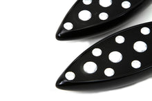 Load image into Gallery viewer, Black Teardrop Style Footpeg Set