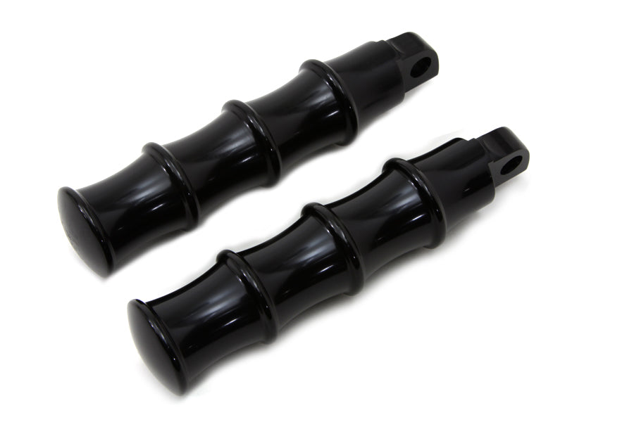Black Tribal Style Footpeg Set