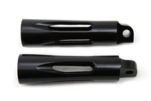 Load image into Gallery viewer, Black Milled Style Footpeg Set