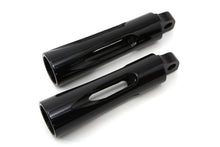 Load image into Gallery viewer, Black Milled Style Footpeg Set
