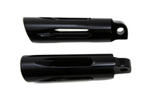 Load image into Gallery viewer, Black Milled Style Slasher Footpeg Set