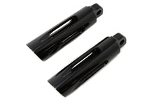 Load image into Gallery viewer, Black Milled Style Slasher Footpeg Set
