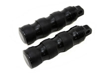 Load image into Gallery viewer, Black Three Band Style Footpeg Set