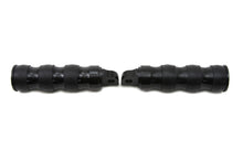 Load image into Gallery viewer, Black Three Band Style Footpeg Set