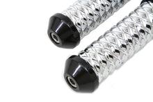 Load image into Gallery viewer, Chrome Bullet Style Footpeg Set with Black Ends