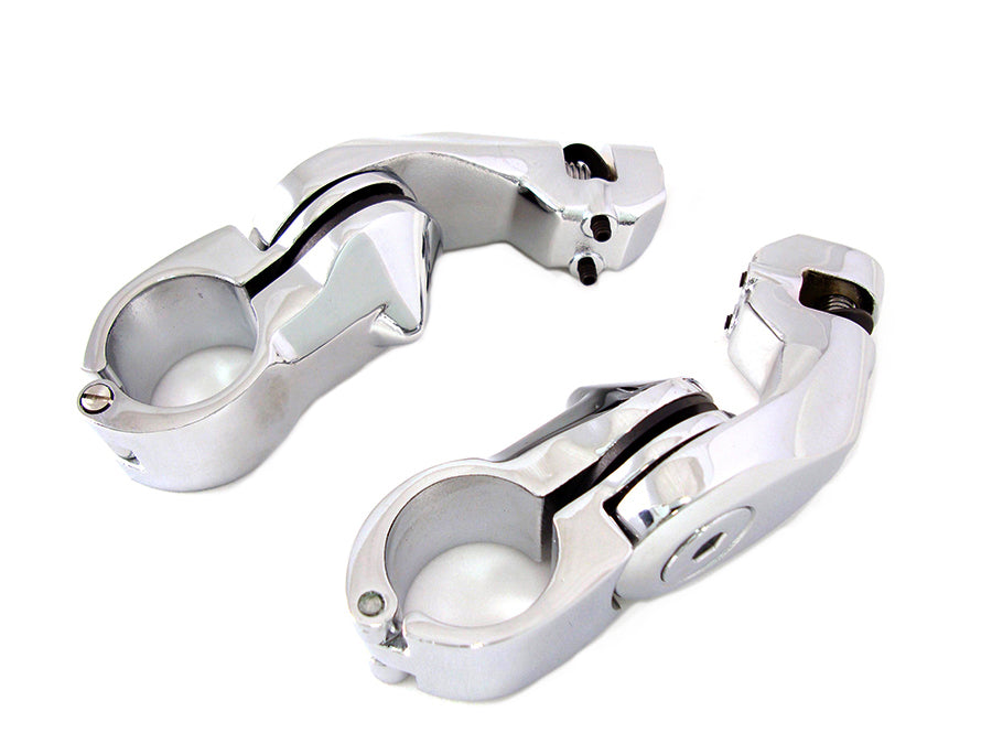 Short Angled Footpeg Mount Kit Chrome