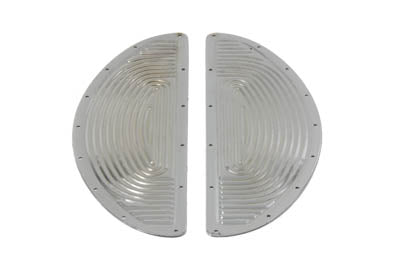 Chrome Half Moon Footboard Mat Set