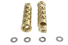 Load image into Gallery viewer, Swiss Cheese Style Footpeg Set Brass