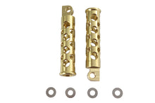 Load image into Gallery viewer, Swiss Cheese Style Footpeg Set Brass