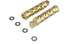 Load image into Gallery viewer, Swiss Cheese Style Footpeg Set Brass