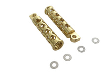Load image into Gallery viewer, Swiss Cheese Style Footpeg Set Brass
