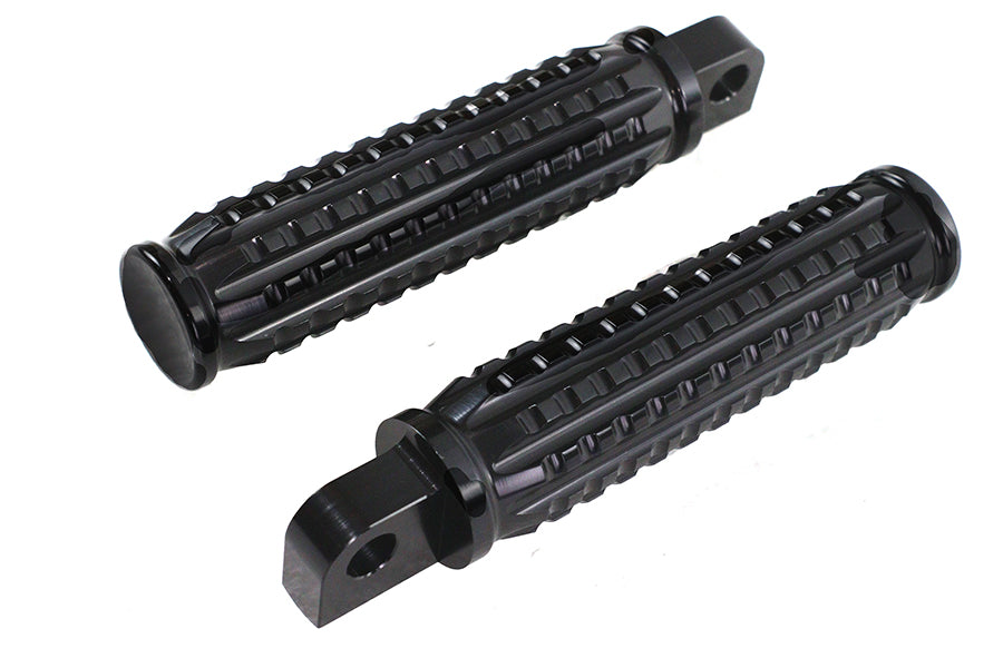 Black Grained Style Footpeg Set
