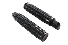 Load image into Gallery viewer, Black Grained Style Footpeg Set