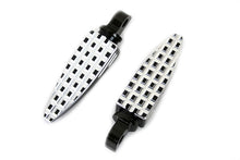 Load image into Gallery viewer, Black Adjustable Footpeg Set with Silver Highlights