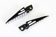 Load image into Gallery viewer, Black Adjustable Footpeg Set with Silver Highlights