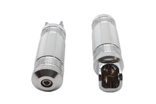 Load image into Gallery viewer, Silver Knurled Four Grooved Footpeg Set