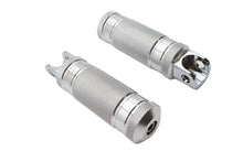 Load image into Gallery viewer, Silver Knurled Four Grooved Footpeg Set