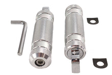Load image into Gallery viewer, Silver Knurled Four Grooved Footpeg Set