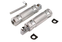 Load image into Gallery viewer, Silver Knurled Four Grooved Footpeg Set