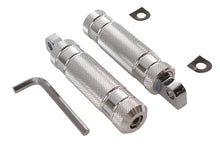 Load image into Gallery viewer, Silver Knurled Four Grooved Footpeg Set