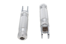 Load image into Gallery viewer, Silver Knurled Four Grooved Footpeg Set