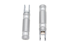 Load image into Gallery viewer, Silver Knurled Four Grooved Footpeg Set