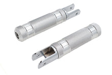 Load image into Gallery viewer, Silver Knurled Four Grooved Footpeg Set