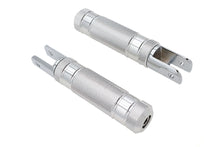 Load image into Gallery viewer, Silver Knurled Four Grooved Footpeg Set