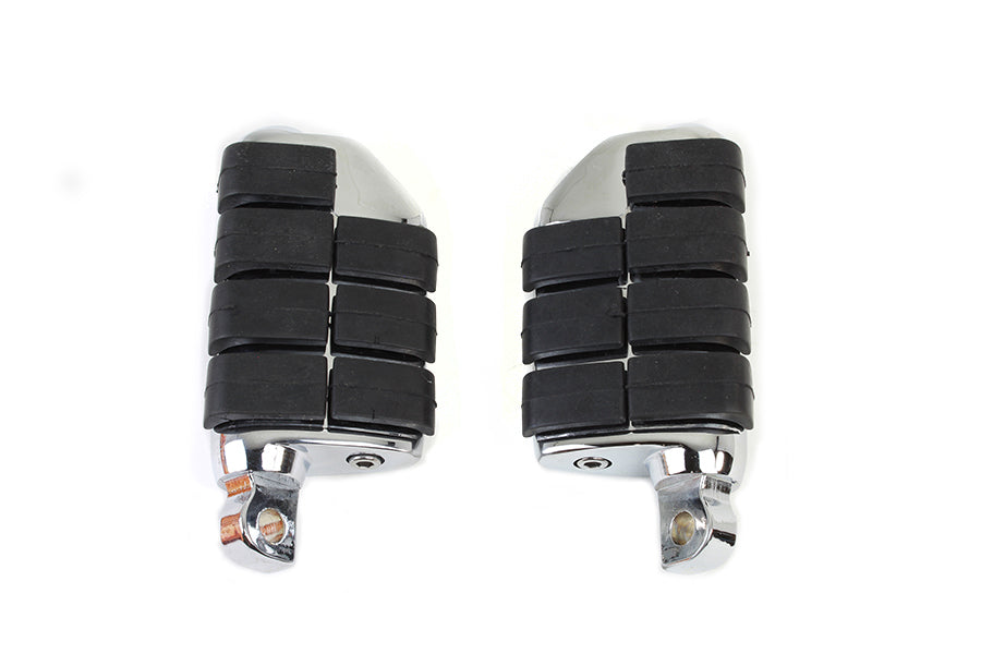 Chrome Double Wide Lions Paw Footpeg Set