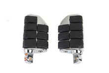 Load image into Gallery viewer, Chrome Double Wide Lions Paw Footpeg Set