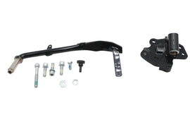 Black OE M8 Kickstand and chassis mount set with mounting hardware for motorcycle or scooter.