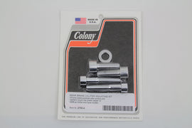 Chrome Allen mount kit for rear brake caliper by Colony, designed for easy installation and durable performance.
