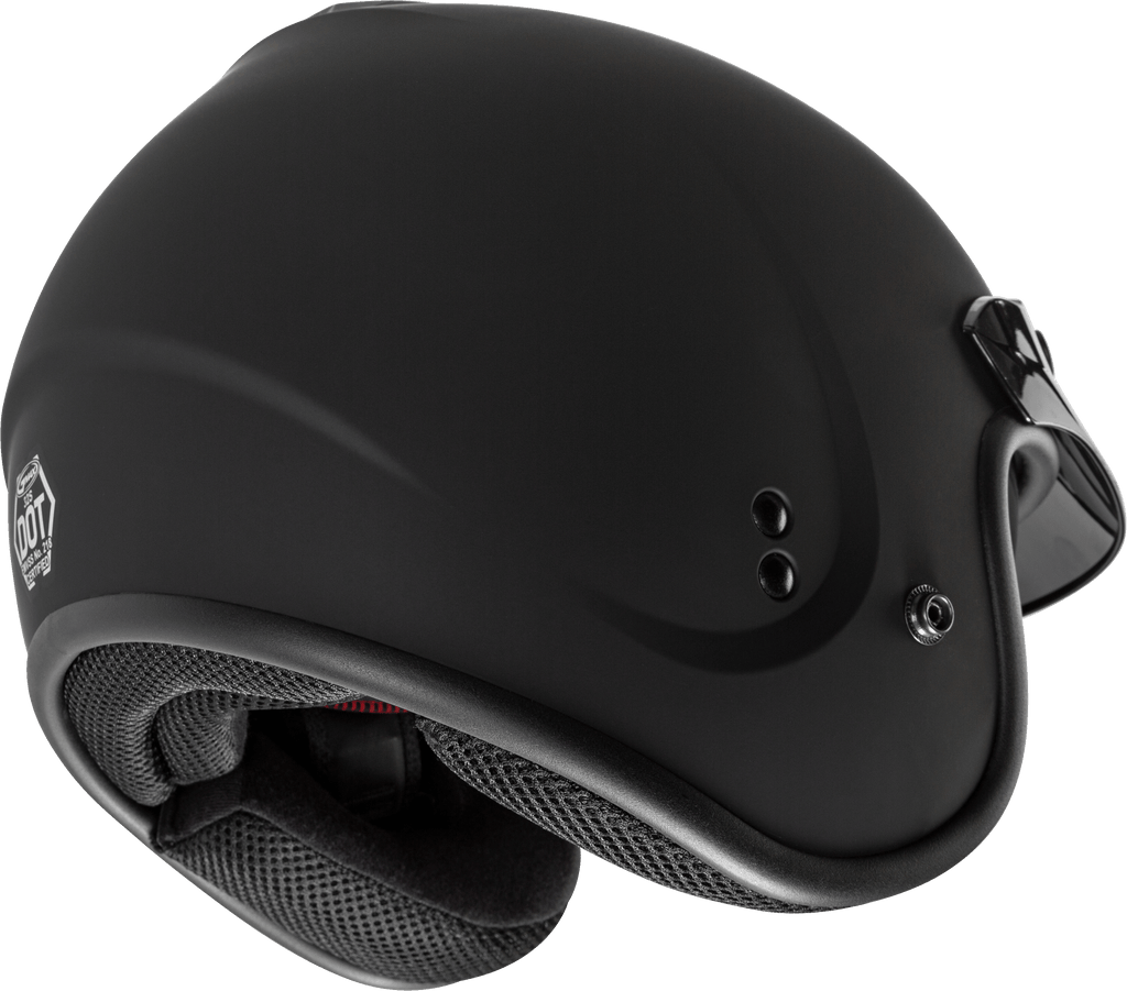 Gm 32 Open Face Helmet Matte Black Lg