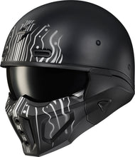 Load image into Gallery viewer, Covert X Open Face Helmet Tribe Matte Black/White Lg