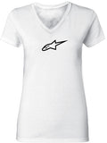 alpine star Womens Ageless Tee V-Neck White Lg 482-67701L