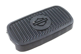 OE Black Brake Pedal Rubber for forward control motorcycles, featuring durable rubber surface and sleek black finish.