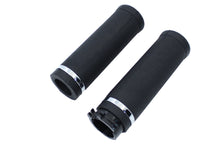 Load image into Gallery viewer, Black Grip Set with Chrome End Caps