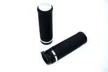 Load image into Gallery viewer, Black Grip Set with Chrome End Caps