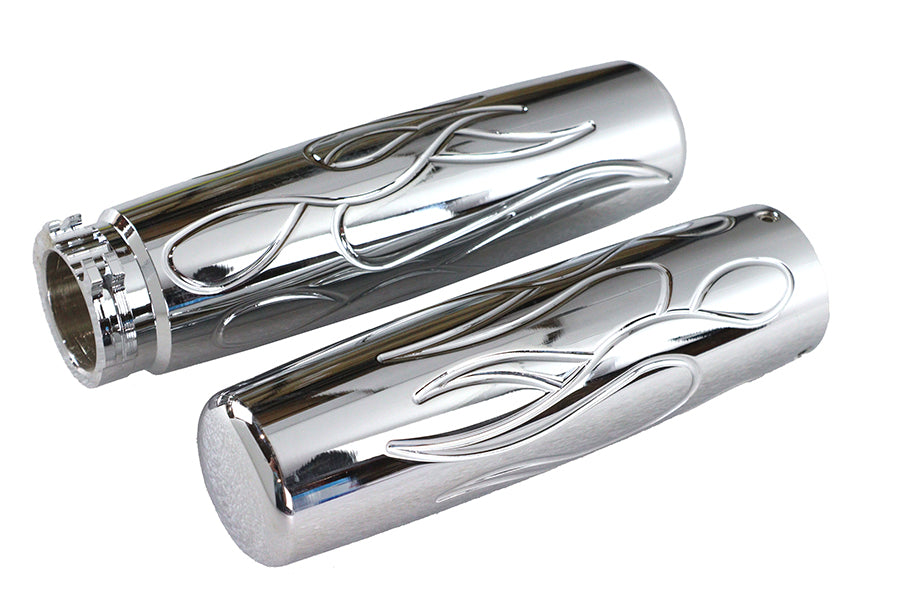 Billet Flame Style Grip Set