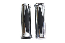 Load image into Gallery viewer, Diamond Style Grip Set with Chrome End Cap