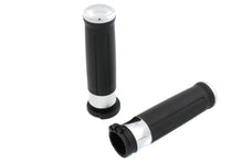 Load image into Gallery viewer, Black Grip Set with Chrome End Caps
