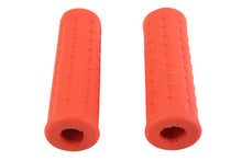 Load image into Gallery viewer, Replica Waffle Handlebar Grip Set with Plug Hole Orange