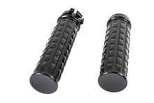 Load image into Gallery viewer, Black Grained Style Handlebar Grip Set