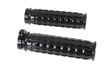 Load image into Gallery viewer, Black Grained Style Handlebar Grip Set
