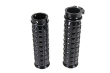 Load image into Gallery viewer, Black Grained Style Handlebar Grip Set