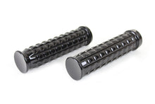 Load image into Gallery viewer, Black Grained Style Handlebar Grip Set