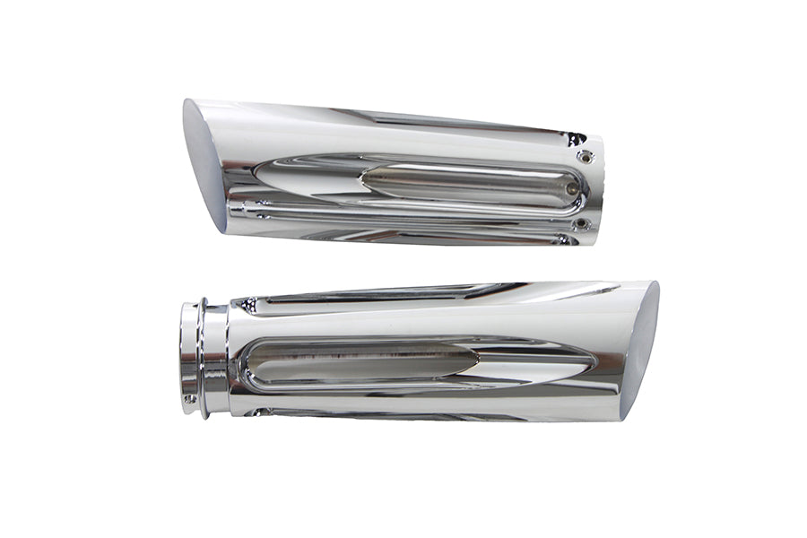 Chrome Billet Slasher Style Grip Set